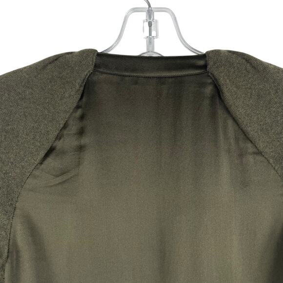 Magaschoni Cashmere Silk Long Sleeve Cardigan Dark Green Size XS - Picture 7 of 9